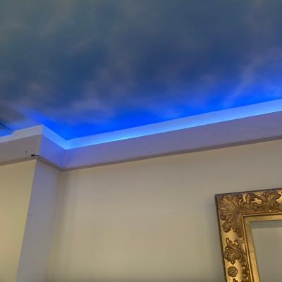 Wellness mit Himmel beleuchtet