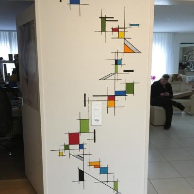 Hauseingang grafische Malerei