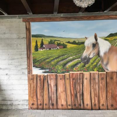 Fassade mit Lieblingspferd