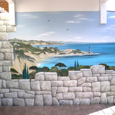 Fassade mit Mittelmeer